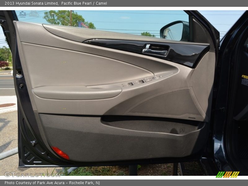 Pacific Blue Pearl / Camel 2013 Hyundai Sonata Limited