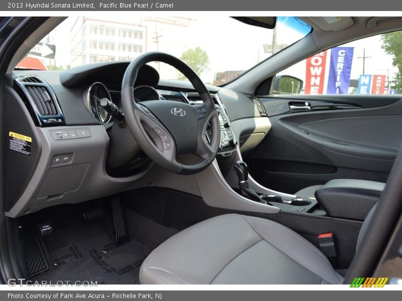 Pacific Blue Pearl / Camel 2013 Hyundai Sonata Limited