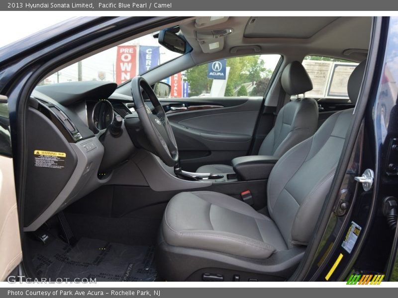 Pacific Blue Pearl / Camel 2013 Hyundai Sonata Limited