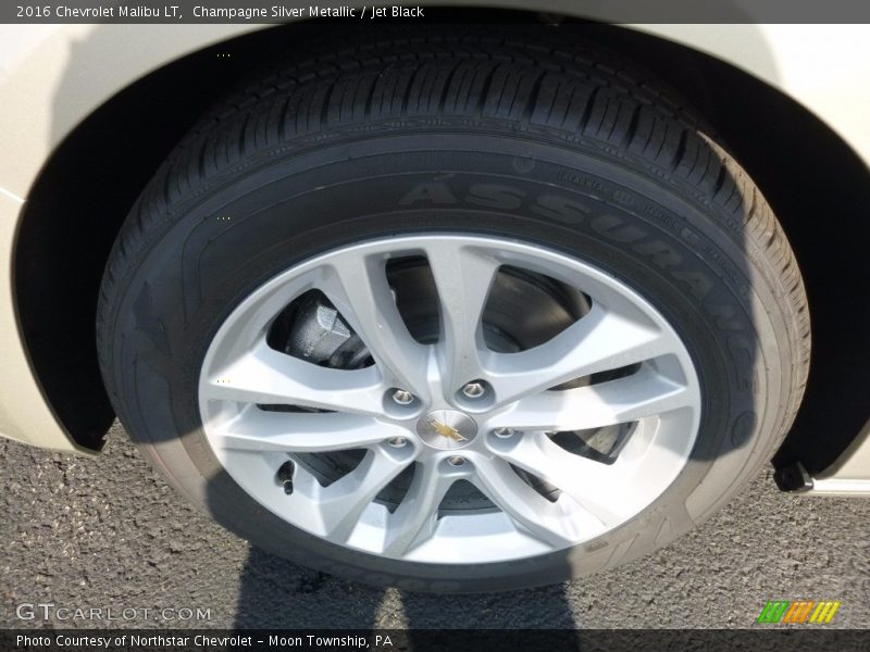 Champagne Silver Metallic / Jet Black 2016 Chevrolet Malibu LT