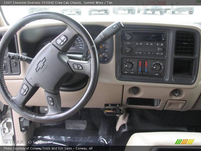 Summit White / Tan 2007 Chevrolet Silverado 3500HD Crew Cab Chassis