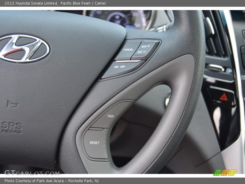 Pacific Blue Pearl / Camel 2013 Hyundai Sonata Limited