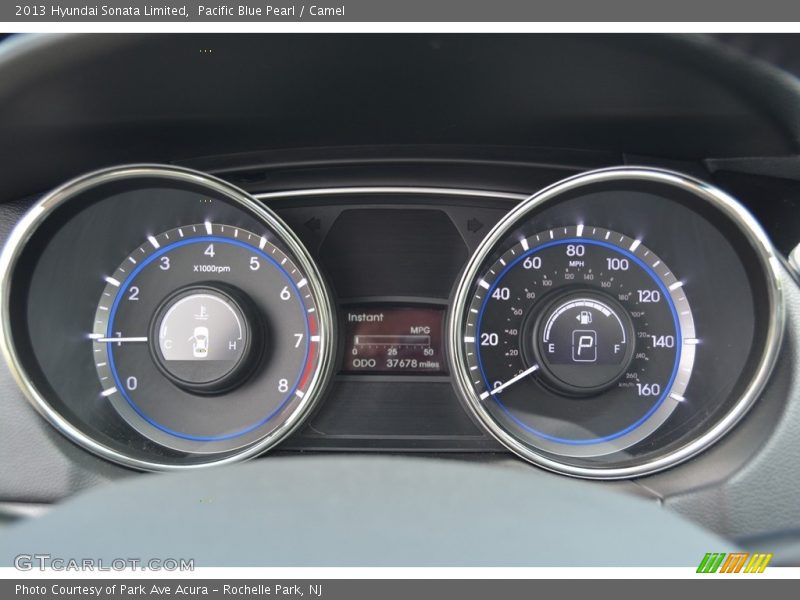 Pacific Blue Pearl / Camel 2013 Hyundai Sonata Limited