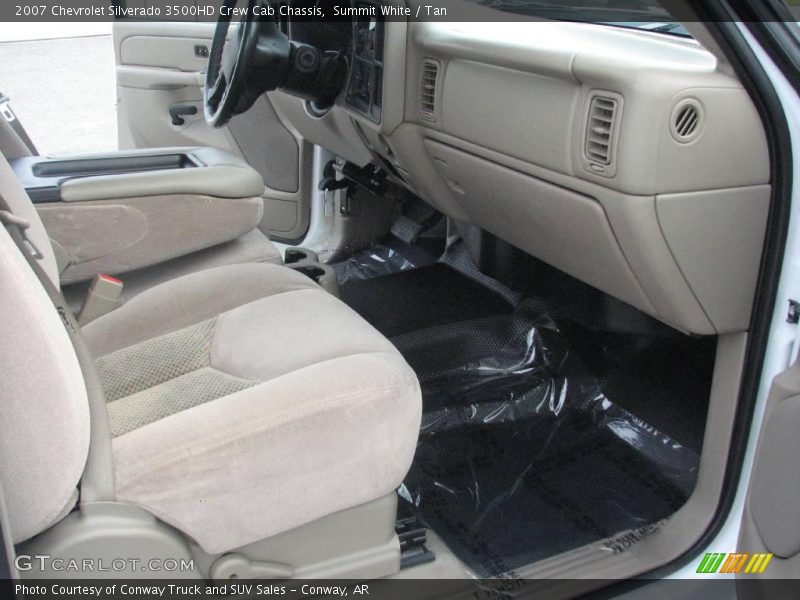 Summit White / Tan 2007 Chevrolet Silverado 3500HD Crew Cab Chassis
