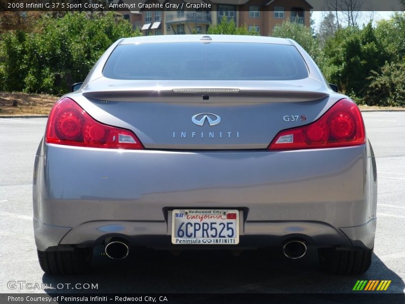 Amethyst Graphite Gray / Graphite 2008 Infiniti G 37 S Sport Coupe