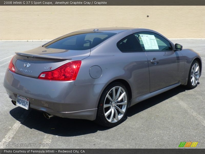 Amethyst Graphite Gray / Graphite 2008 Infiniti G 37 S Sport Coupe