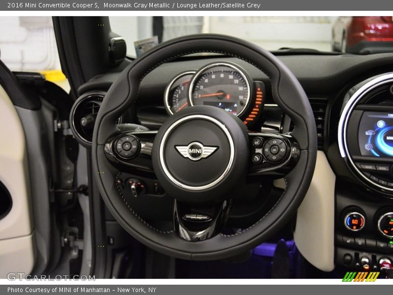 Moonwalk Gray Metallic / Lounge Leather/Satellite Grey 2016 Mini Convertible Cooper S