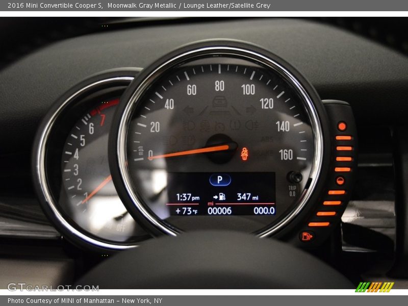 Moonwalk Gray Metallic / Lounge Leather/Satellite Grey 2016 Mini Convertible Cooper S