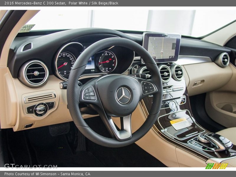 Polar White / Silk Beige/Black 2016 Mercedes-Benz C 300 Sedan