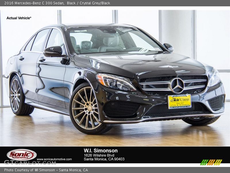 Black / Crystal Grey/Black 2016 Mercedes-Benz C 300 Sedan