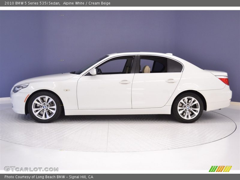 Alpine White / Cream Beige 2010 BMW 5 Series 535i Sedan