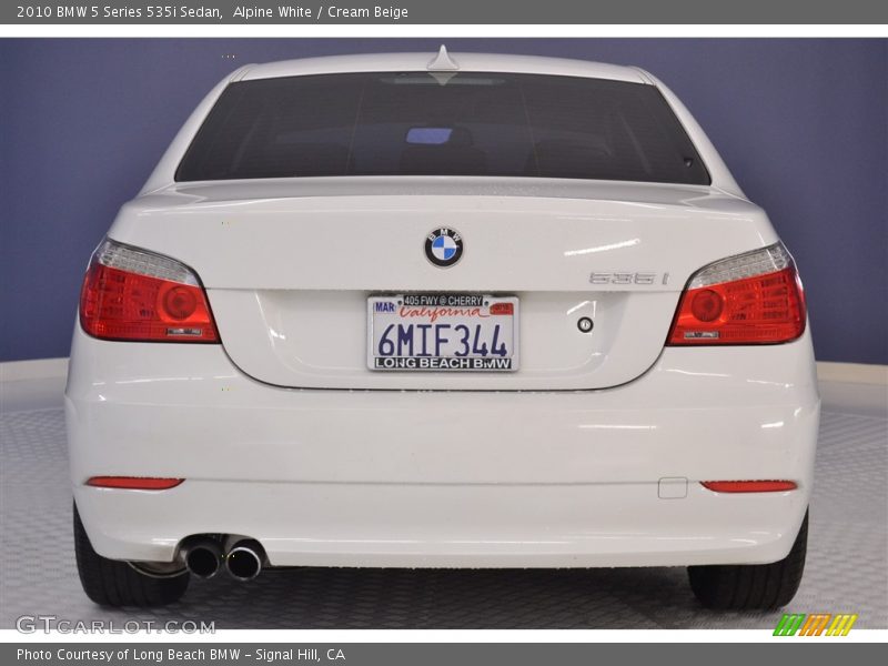 Alpine White / Cream Beige 2010 BMW 5 Series 535i Sedan