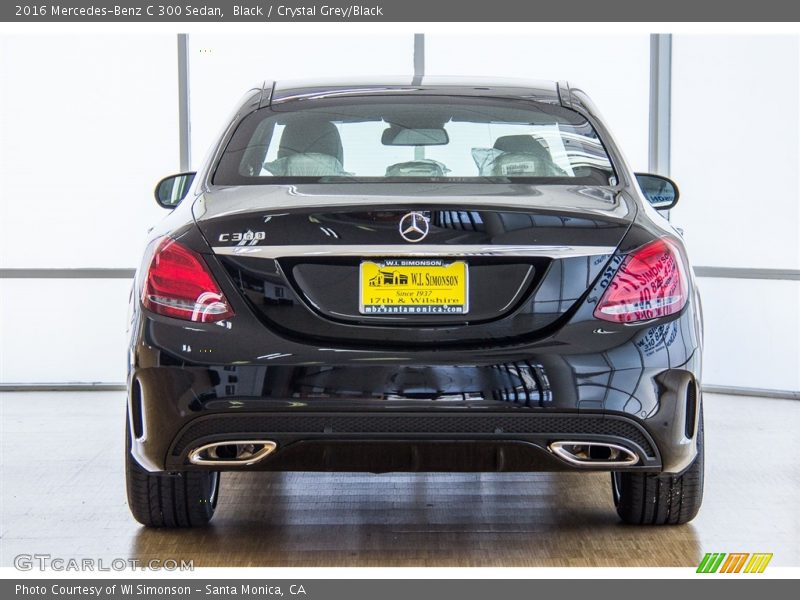 Black / Crystal Grey/Black 2016 Mercedes-Benz C 300 Sedan