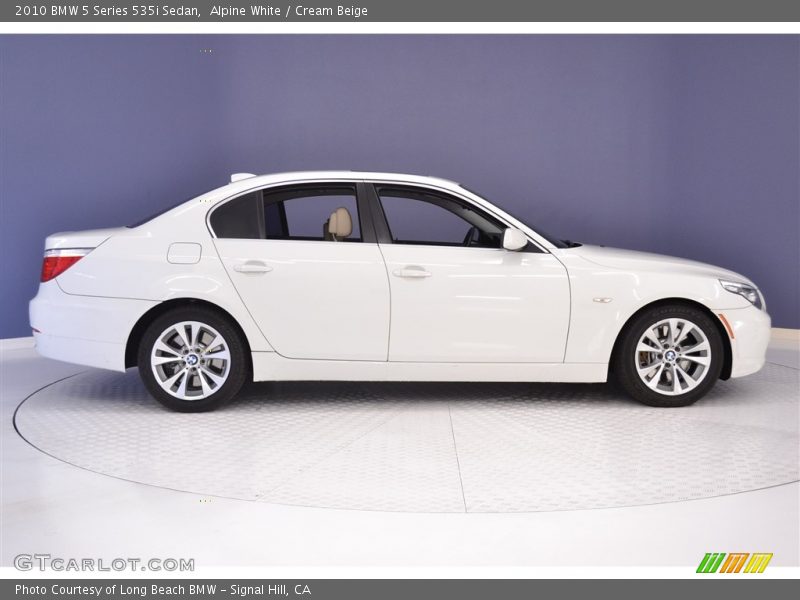 Alpine White / Cream Beige 2010 BMW 5 Series 535i Sedan
