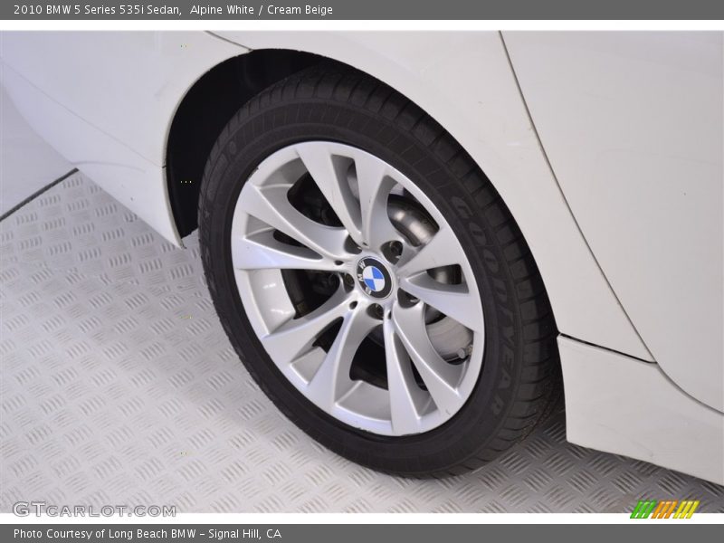 Alpine White / Cream Beige 2010 BMW 5 Series 535i Sedan