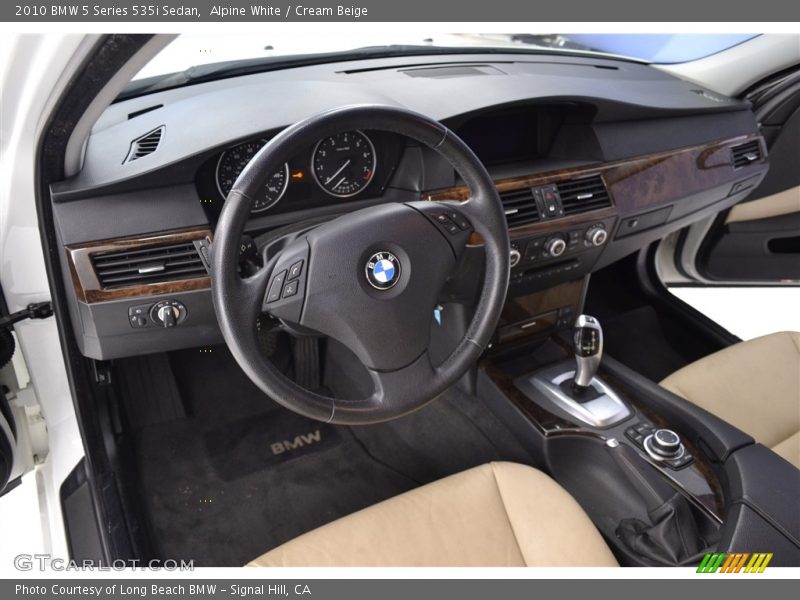 Alpine White / Cream Beige 2010 BMW 5 Series 535i Sedan