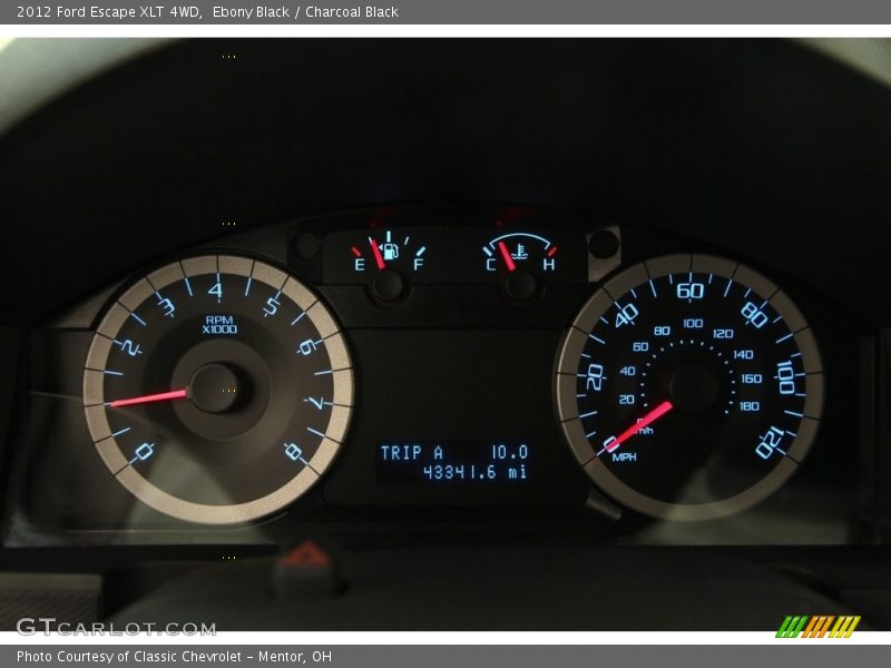 Ebony Black / Charcoal Black 2012 Ford Escape XLT 4WD