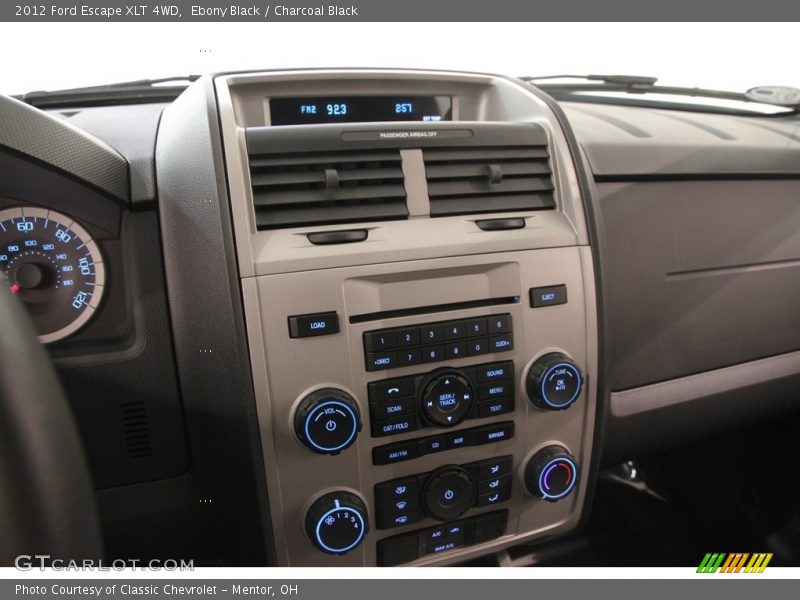 Ebony Black / Charcoal Black 2012 Ford Escape XLT 4WD