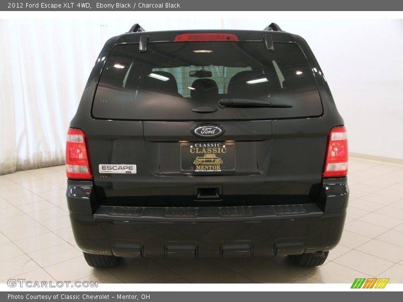 Ebony Black / Charcoal Black 2012 Ford Escape XLT 4WD