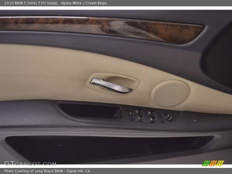Alpine White / Cream Beige 2010 BMW 5 Series 535i Sedan