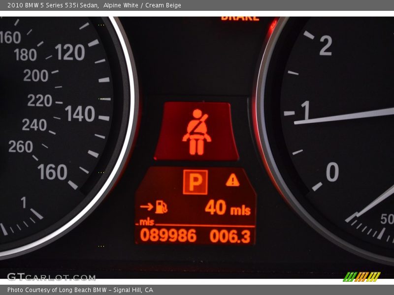 Alpine White / Cream Beige 2010 BMW 5 Series 535i Sedan