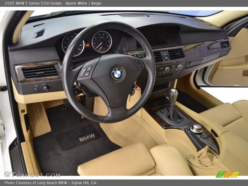 Alpine White / Beige 2005 BMW 5 Series 530i Sedan