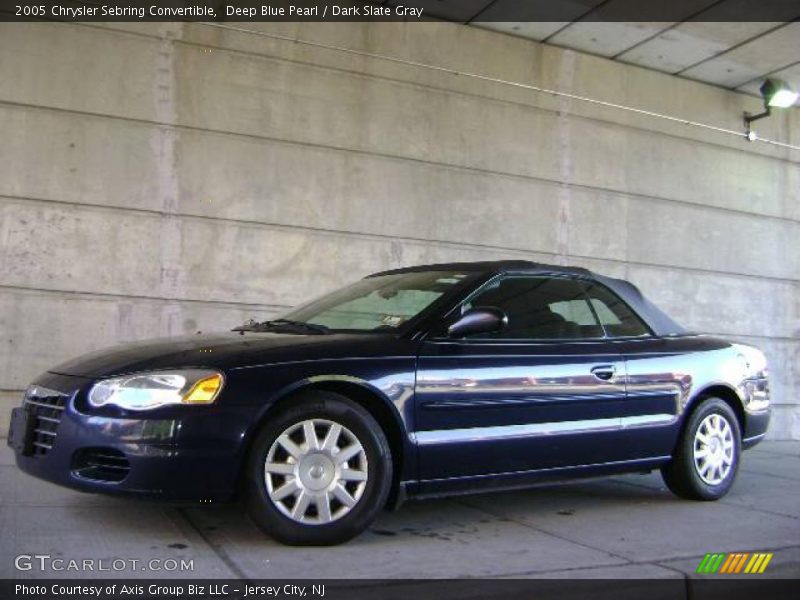 Deep Blue Pearl / Dark Slate Gray 2005 Chrysler Sebring Convertible