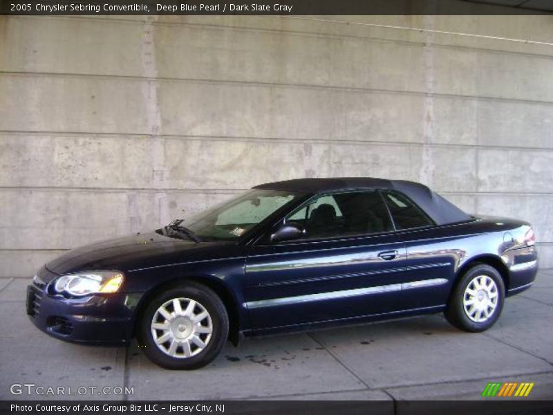 Deep Blue Pearl / Dark Slate Gray 2005 Chrysler Sebring Convertible