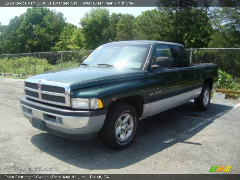Forest Green Pearl / Mist Gray 1999 Dodge Ram 1500 ST Extended Cab