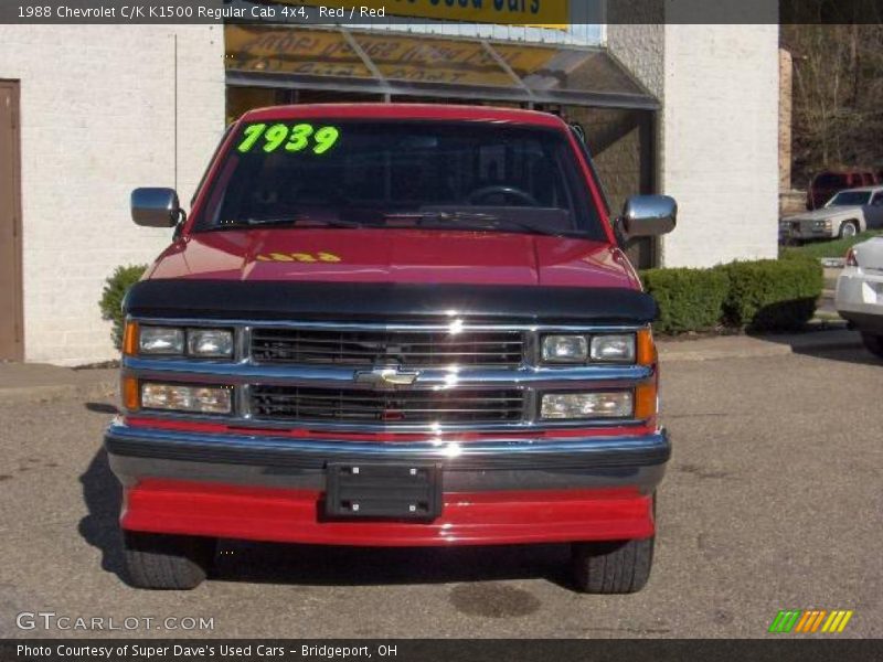 Red / Red 1988 Chevrolet C/K K1500 Regular Cab 4x4