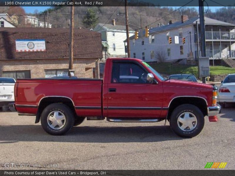 Red / Red 1988 Chevrolet C/K K1500 Regular Cab 4x4