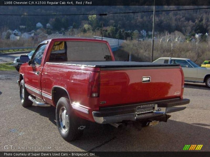 Red / Red 1988 Chevrolet C/K K1500 Regular Cab 4x4