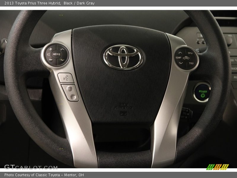 Black / Dark Gray 2013 Toyota Prius Three Hybrid