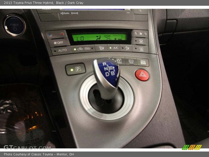 Black / Dark Gray 2013 Toyota Prius Three Hybrid