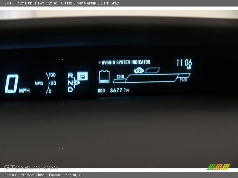 Classic Silver Metallic / Dark Gray 2015 Toyota Prius Two Hybrid