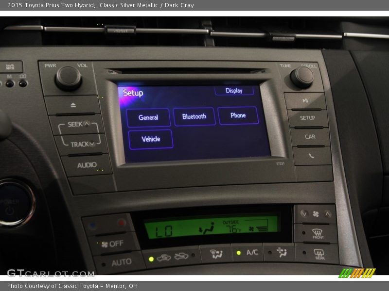 Classic Silver Metallic / Dark Gray 2015 Toyota Prius Two Hybrid