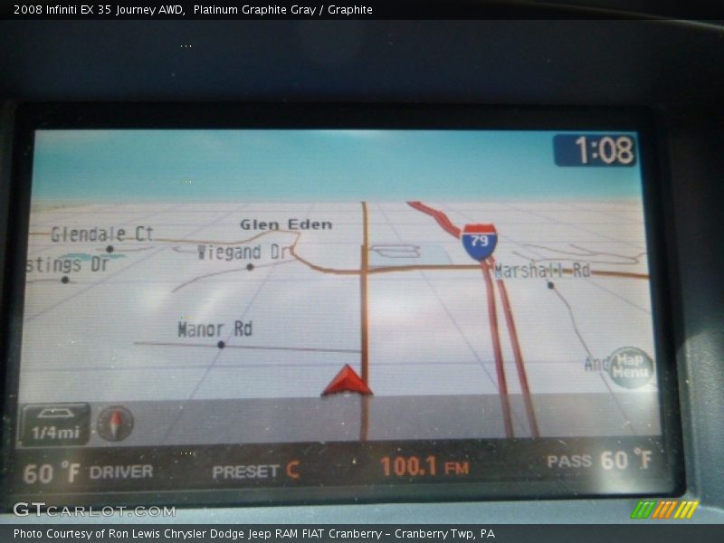 Platinum Graphite Gray / Graphite 2008 Infiniti EX 35 Journey AWD