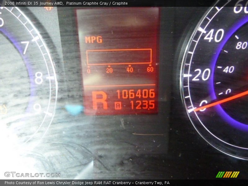 Platinum Graphite Gray / Graphite 2008 Infiniti EX 35 Journey AWD