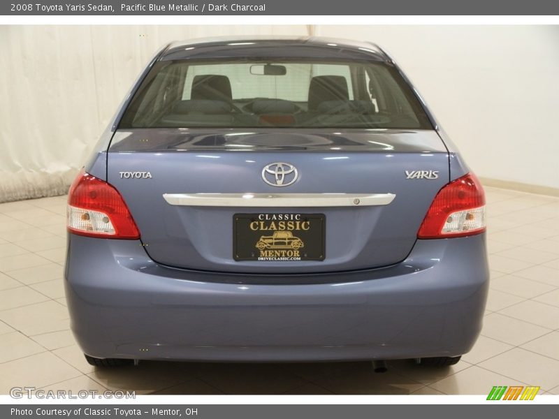 Pacific Blue Metallic / Dark Charcoal 2008 Toyota Yaris Sedan