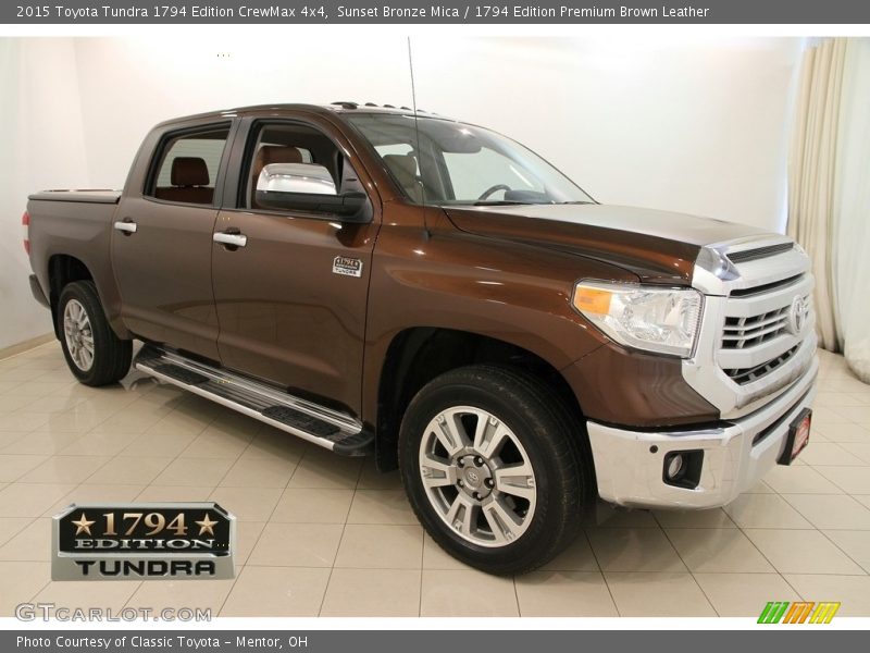Sunset Bronze Mica / 1794 Edition Premium Brown Leather 2015 Toyota Tundra 1794 Edition CrewMax 4x4