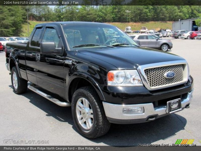 Black / Tan 2004 Ford F150 Lariat SuperCab 4x4