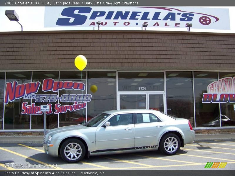 Satin Jade Pearl / Dark Slate Gray/Light Graystone 2005 Chrysler 300 C HEMI