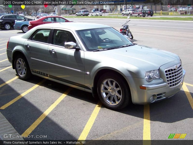 Satin Jade Pearl / Dark Slate Gray/Light Graystone 2005 Chrysler 300 C HEMI