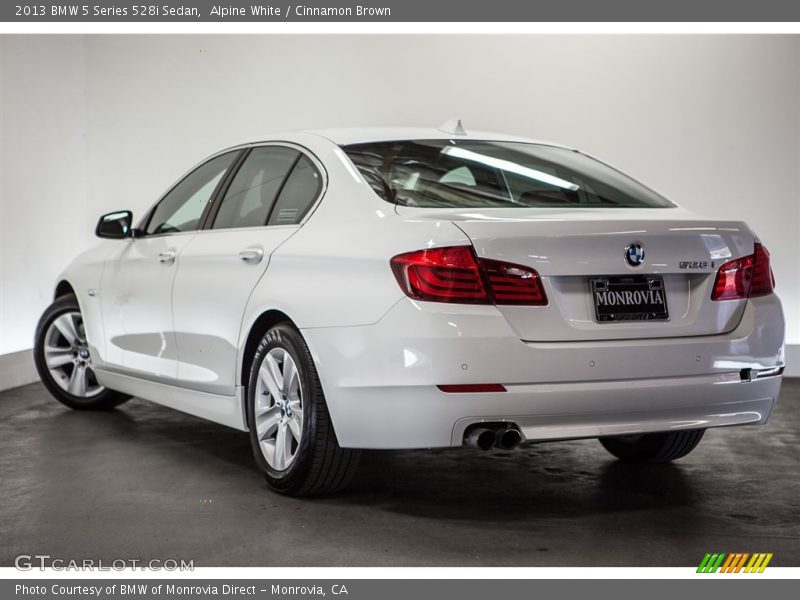 Alpine White / Cinnamon Brown 2013 BMW 5 Series 528i Sedan