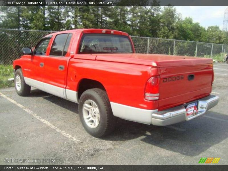Flame Red / Dark Slate Gray 2001 Dodge Dakota SLT Quad Cab
