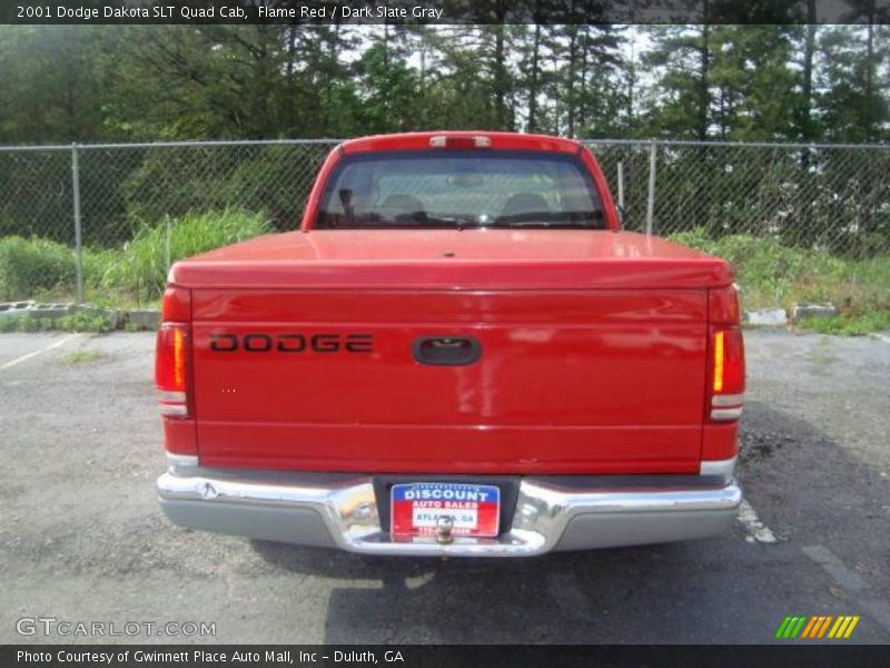 Flame Red / Dark Slate Gray 2001 Dodge Dakota SLT Quad Cab