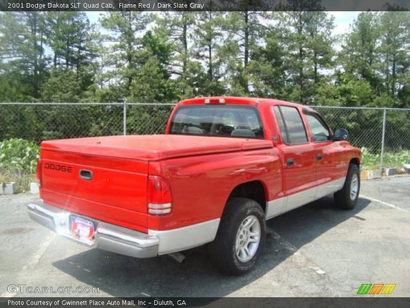 Flame Red / Dark Slate Gray 2001 Dodge Dakota SLT Quad Cab