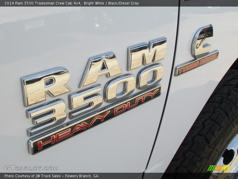 Bright White / Black/Diesel Gray 2014 Ram 3500 Tradesman Crew Cab 4x4