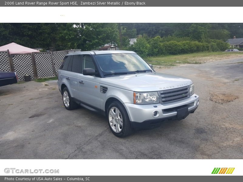 Zambezi Silver Metallic / Ebony Black 2006 Land Rover Range Rover Sport HSE