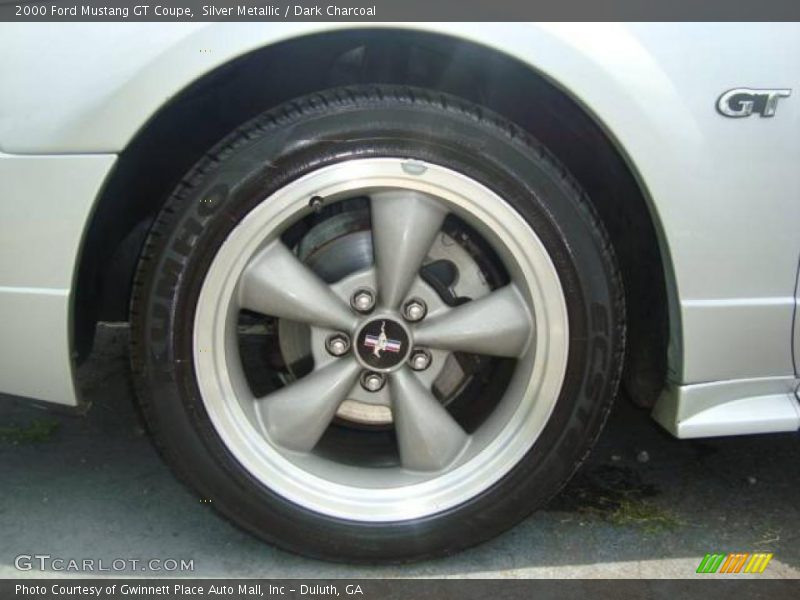 Silver Metallic / Dark Charcoal 2000 Ford Mustang GT Coupe